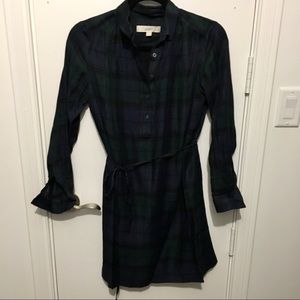 Plaid shirt dress